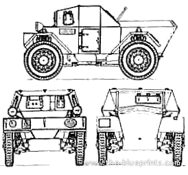 Танк Daimler Dingo Mk.I Armoured Car - чертежи, габариты, рисунки