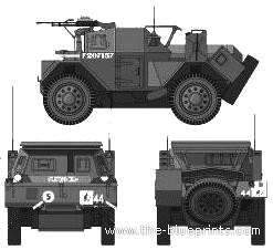 Daimler Dingo Scout Car - drawings, dimensions, pictures