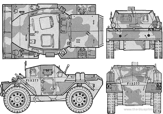Tank Daimler Mk.II Scout Car - drawings, dimensions, figures