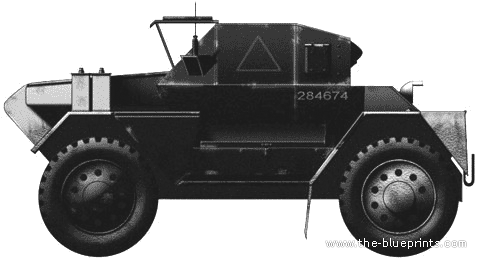 Танк Daimler Scout Car Dingo - чертежи, габариты, рисунки