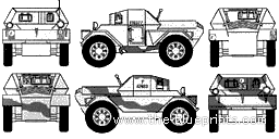 Танк Daimler Scout Car Dingo Mk.I - чертежи, габариты, рисунки