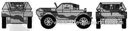 Танк Daimler Scout Car Mk.I Dingo - чертежи, габариты, рисунки