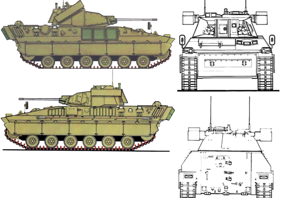 Tank Dardo IFV - drawings, dimensions, figures