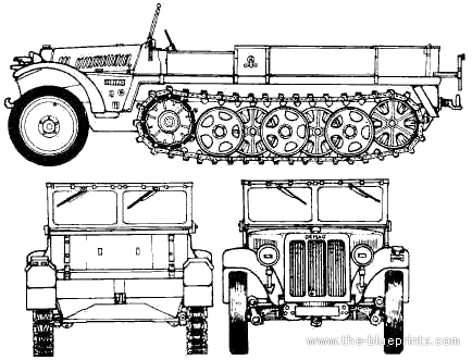 Demag D7 tank 1ton - drawings, dimensions, figures