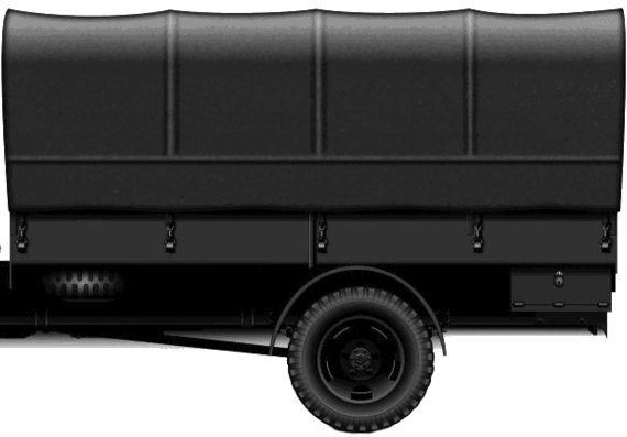 Танк Dodge T-203B 1.5-ton 4x4 (1940) - чертежи, габариты, рисунки
