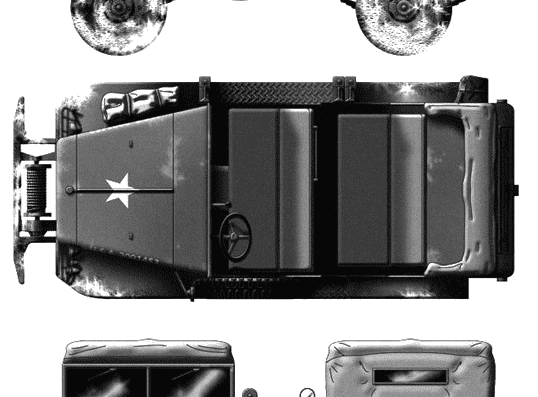 Tank Dodge WC-56 Command Car - drawings, dimensions, figures
