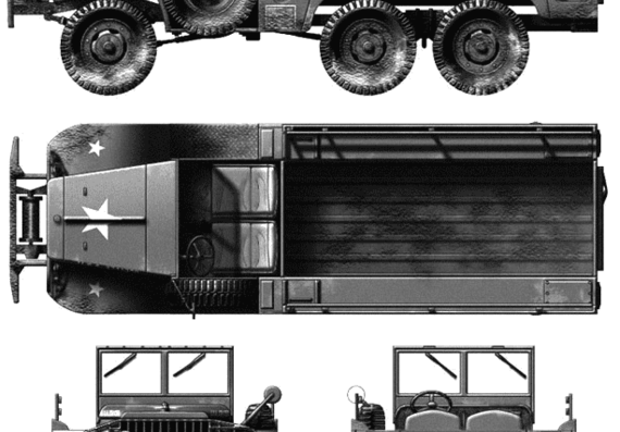 Tank Dodge WC-63 6x6 - drawings, dimensions, figures