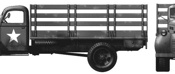 Танк Dodge WF-32 4x2 1.5ton Truck - чертежи, габариты, рисунки