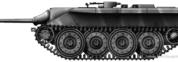 Tank E-10 - drawings, dimensions, figures