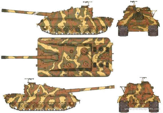 E-100 Salamander tank - drawings, dimensions, pictures