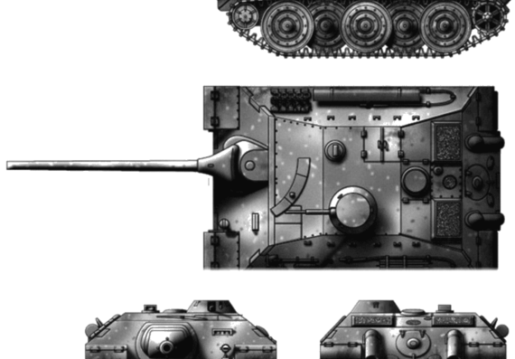 Tank E-25 - drawings, dimensions, figures