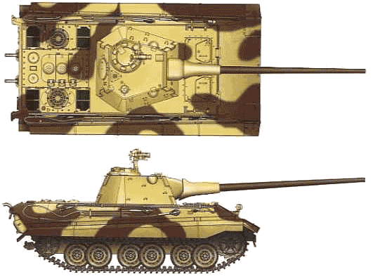 Танк E-50 Panther II - чертежи, габариты, рисунки