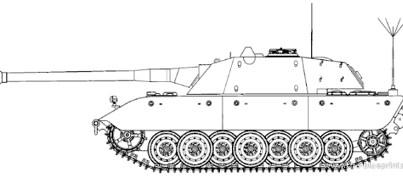 Tank E-75 - drawings, dimensions, figures