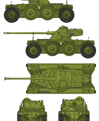 Tank EBR-10 - drawings, dimensions, figures