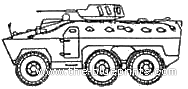Танк EE-11 Urutu APC - чертежи, габариты, рисунки