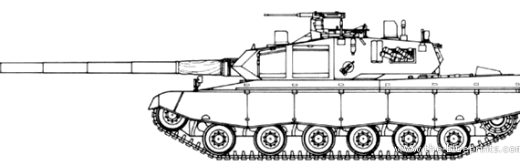 Танк EE-T1-T2 Osrio - чертежи, габариты, рисунки