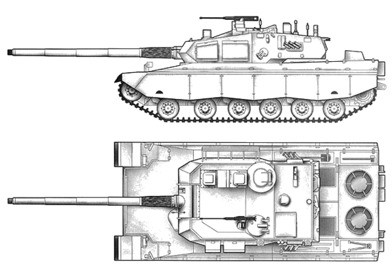 Tank EE-T1 Osorio - drawings, dimensions, figures
