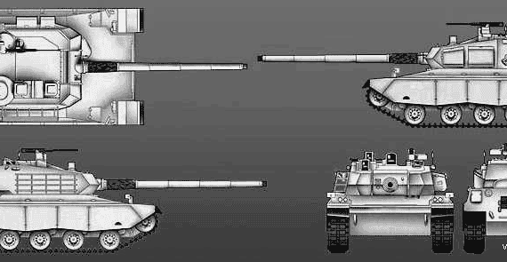 Tank EE-T2 Osorio Brazil - drawings, dimensions, pictures