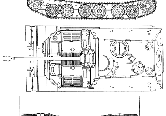 Elefant tank - drawings, dimensions, pictures