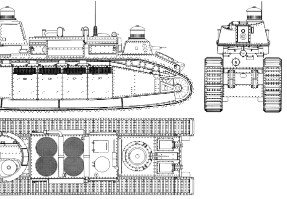 Tank FCM 2C - drawings, dimensions, figures