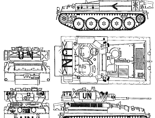 Танк FV107 Scimitar - чертежи, габариты, рисунки