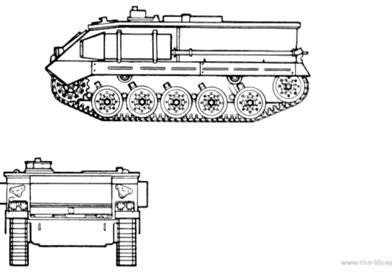Tank FV432 APC - drawings, dimensions, figures