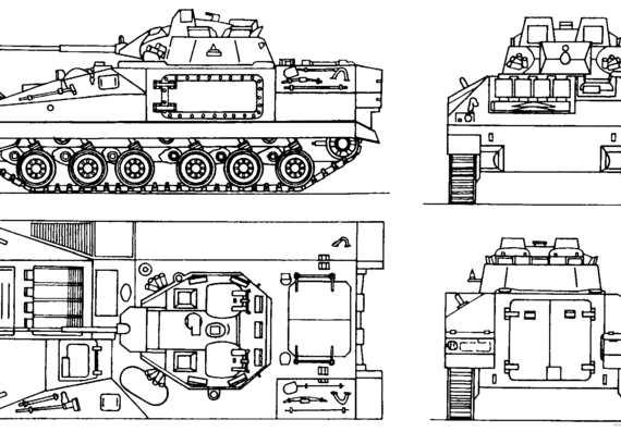Танк FV510 Warrior MCV-80 IFV - чертежи, габариты, рисунки
