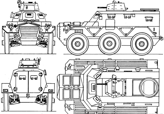 Tank FV603 Saracen - drawings, dimensions, figures