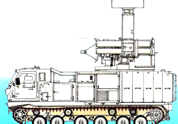Танк FVS M987 Crotale NG - чертежи, габариты, рисунки