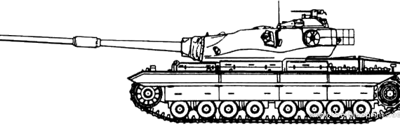 Tank FV 214 Conqueror - drawings, dimensions, figures