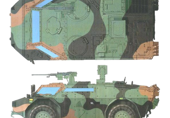 Tank Fennek LARV - drawings, dimensions, figures