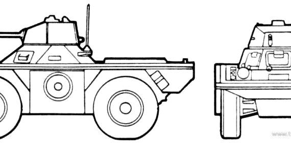 Танк Ferret Light Scout Car - чертежи, габариты, рисунки