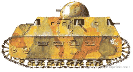 Tank Fiat-2000 - drawings, dimensions, pictures