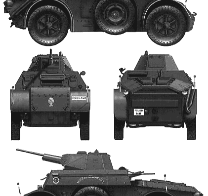 Tank Fiat-Ansaldo AB43 (1950) - drawings, dimensions, pictures