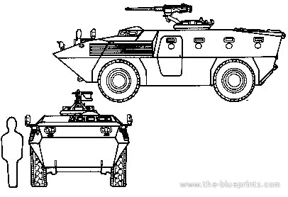 Танк Fiat 6614G 4X4 Armored Car - чертежи, габариты, рисунки