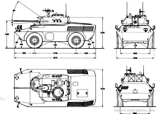 Танк Fiat 6616 - чертежи, габариты, рисунки