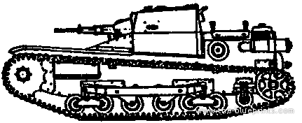 Tank Fiat CV22 - drawings, dimensions, figures