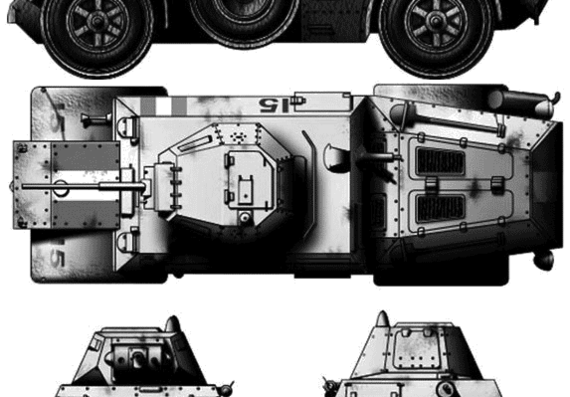 Tank Fiat SPA AS.41 - drawings, dimensions, figures