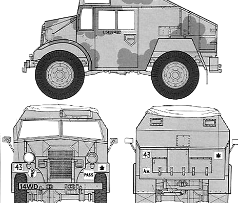 Ford CMP FAT tank - drawings, dimensions, figures