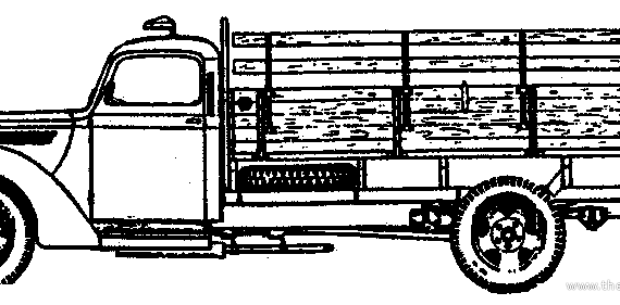 Танк Ford G917T Truck - чертежи, габариты, рисунки