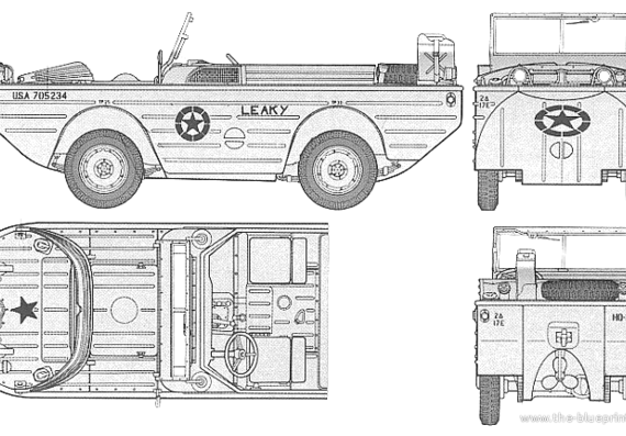 Ford GPA tank - drawings, dimensions, pictures