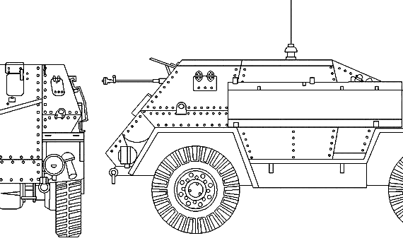 Танк Ford Indian Pattern Carrier Mk. IIA (ACV-IP) - чертежи, габариты, рисунки
