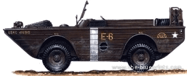 Танк Ford Jeep GPA - чертежи, габариты, рисунки