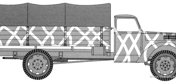 Ford V3000 tank - drawings, dimensions, pictures