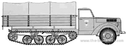 Ford V3000S Maultier tank - drawings, dimensions, pictures