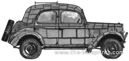 Танк Ford WOA1 Saloon WWII - чертежи, габариты, рисунки