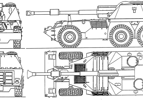 Tank G6 Rhino - drawings, dimensions, figures