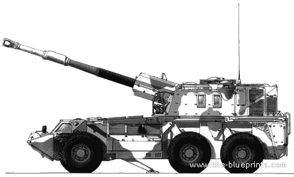 Tank G6 Rhino SPG - drawings, dimensions, figures