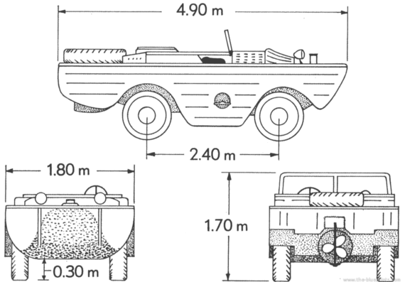 Танк GAZ-46 - чертежи, габариты, рисунки