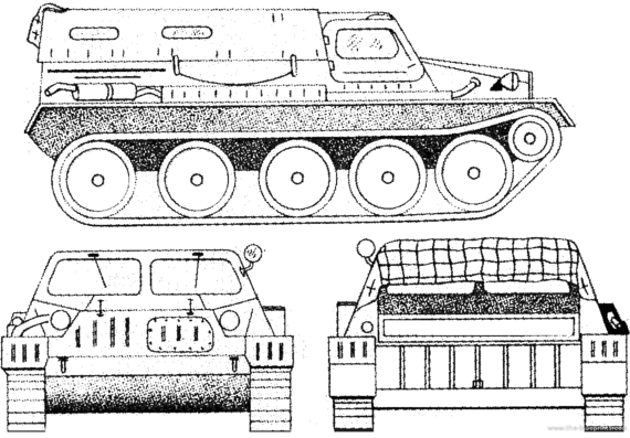 Танк GAZ-47 - чертежи, габариты, рисунки